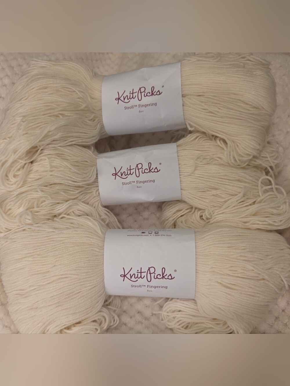 KNIT PICKS FINGERING KNITTING YARN 3 SKEINS Superwash Merino Wool 75% 25% Nylon